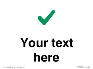 IV7142: Custom plain background, green tick sign