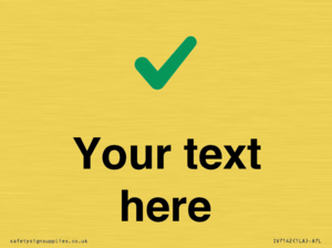 IV7142: Custom plain background, green tick sign