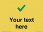 IV7142: Custom plain background, green tick sign