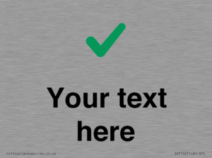 IV7142: Custom plain background, green tick sign