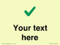 IV7142: Custom plain background, green tick sign