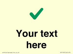 IV7142: Custom plain background, green tick sign