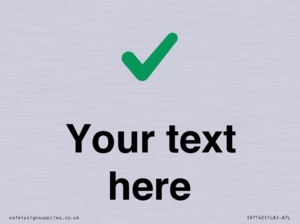 IV7142: Custom plain background, green tick sign