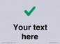 IV7142: Custom plain background, green tick sign