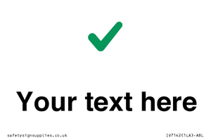 IV7142: Custom plain background, green tick sign