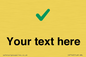 IV7142: Custom plain background, green tick sign