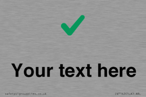 IV7142: Custom plain background, green tick sign