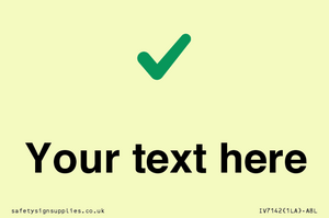 IV7142: Custom plain background, green tick sign