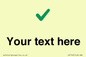 IV7142: Custom plain background, green tick sign