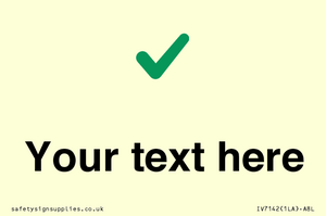 IV7142: Custom plain background, green tick sign