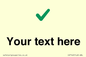 IV7142: Custom plain background, green tick sign