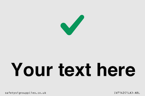 IV7142: Custom plain background, green tick sign