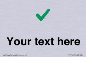 IV7142: Custom plain background, green tick sign