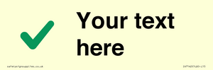 IV7142: Custom plain background, green tick sign