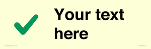 IV7142: Custom plain background, green tick sign