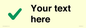 IV7142: Custom plain background, green tick sign