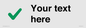 IV7142: Custom plain background, green tick sign
