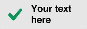 IV7142: Custom plain background, green tick sign
