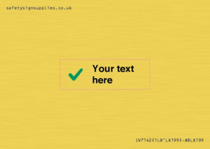 IV7142: Custom plain background, green tick sign