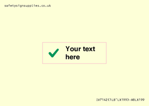 IV7142: Custom plain background, green tick sign