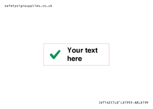 IV7142: Custom plain background, green tick sign