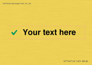 IV7142: Custom plain background, green tick sign