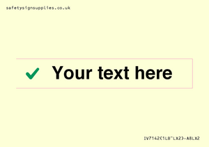 IV7142: Custom plain background, green tick sign