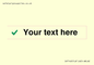 IV7142: Custom plain background, green tick sign