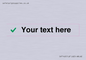 IV7142: Custom plain background, green tick sign