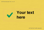 IV7142: Custom plain background, green tick sign