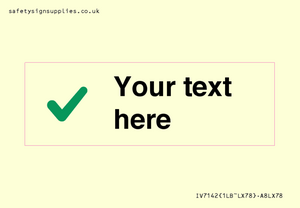 IV7142: Custom plain background, green tick sign