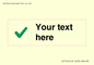IV7142: Custom plain background, green tick sign