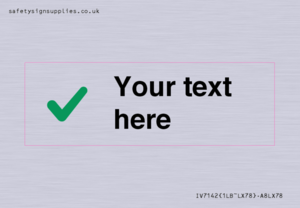 IV7142: Custom plain background, green tick sign