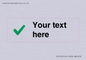IV7142: Custom plain background, green tick sign