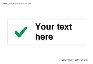 IV7142: Custom plain background, green tick sign