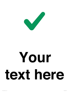 IV7142: Custom plain background, green tick sign