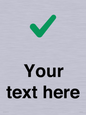 IV7142: Custom plain background, green tick sign