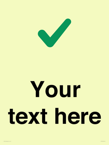IV7142: Custom plain background, green tick sign