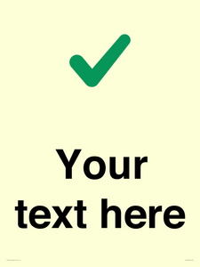 IV7142: Custom plain background, green tick sign