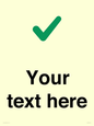 IV7142: Custom plain background, green tick sign