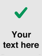IV7142: Custom plain background, green tick sign