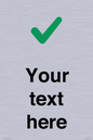 IV7142: Custom plain background, green tick sign
