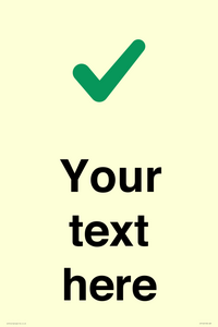 IV7142: Custom plain background, green tick sign