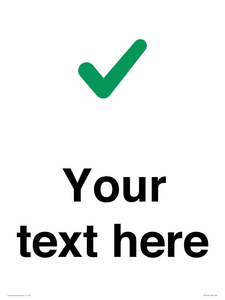IV7142: Custom plain background, green tick sign