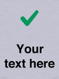 IV7142: Custom plain background, green tick sign