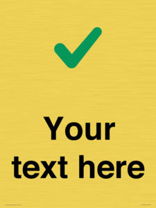 IV7142: Custom plain background, green tick sign