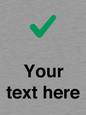 IV7142: Custom plain background, green tick sign