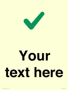 IV7142: Custom plain background, green tick sign