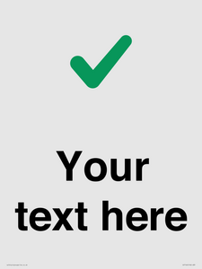 IV7142: Custom plain background, green tick sign