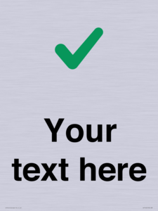 IV7142: Custom plain background, green tick sign